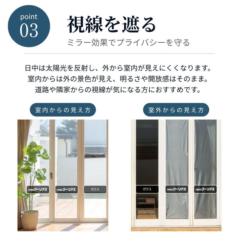 セキスイ 窓用遮熱スクリーン masaクーリアス 98x230cm 2枚×6 約12℃の遮熱効果>いつもの窓辺に、プラスワン。貼るだけで夏の暮らしを